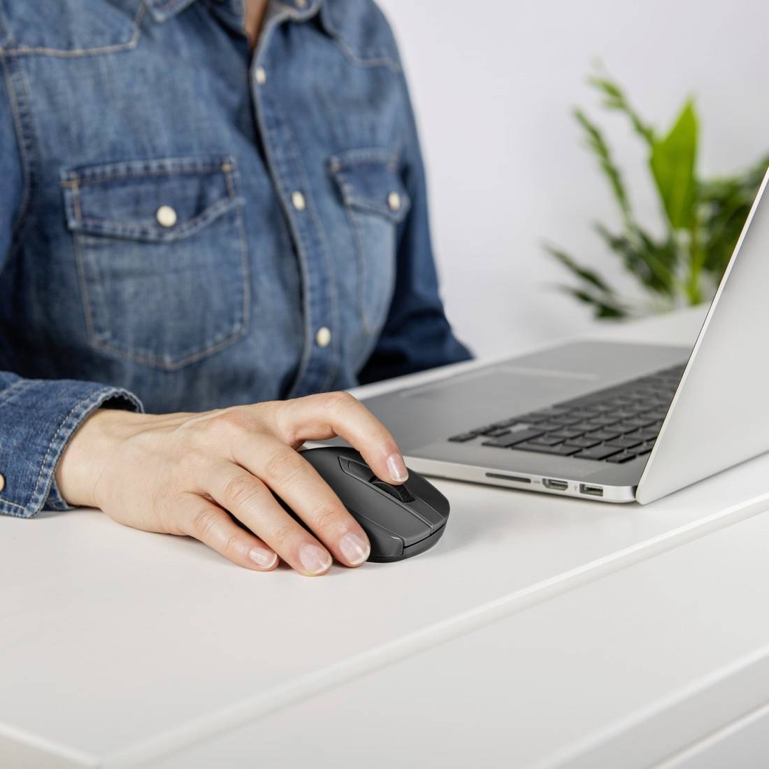 Hama MW-800 V2 Ergonomische Maus Funk Laser Dunkelgrau 7 Tasten 3200 dpi Ergonomisch