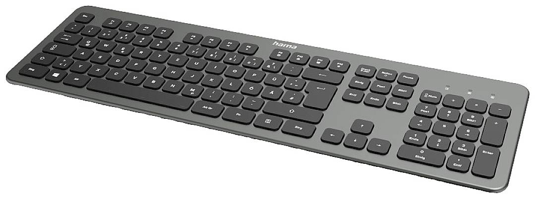 Hama KW-700 Kabellos, Funk Tastatur Deutsch, QWERTZ Anthrazit/Schwarz