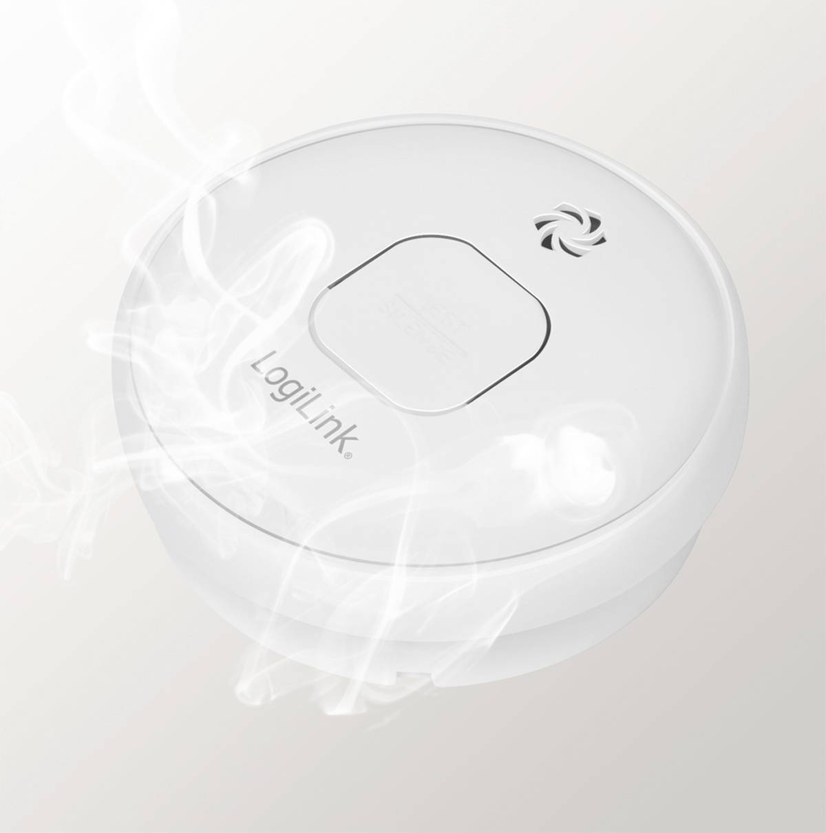 LogiLink SC0016 Rauchwarnmelder inkl. 10 Jahres-Batterie batteriebetrieben (Ø x H) 104mm x 50mm