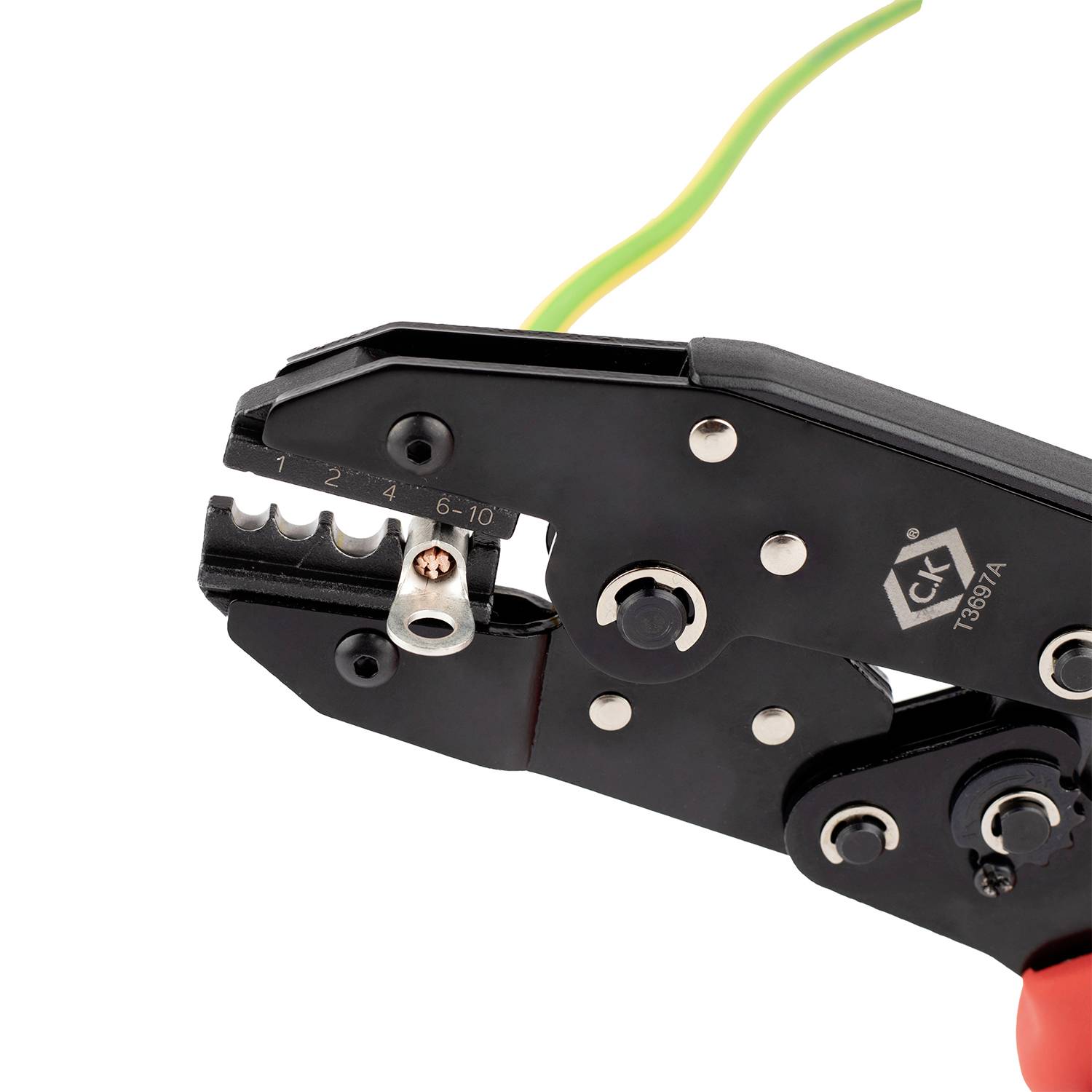 C.K T3697A Crimpzange Unisolierte Kabelverbinder 1 bis 10mm²