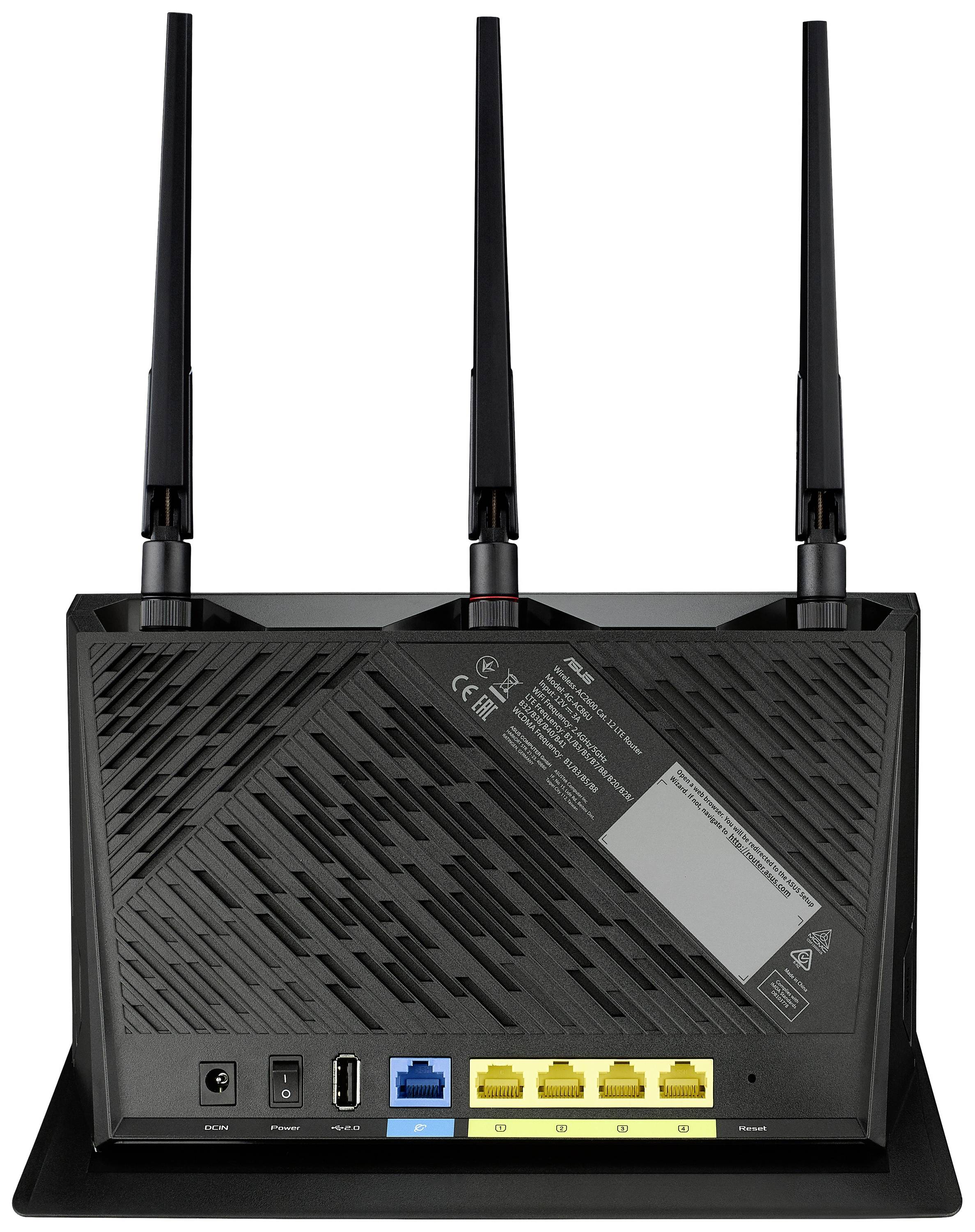 Asus 4G-AC86U AC2600 Cat. 12 Router Integriertes Modem: UMTS, LTE 2.4GHz, 5GHz 600MBit/s