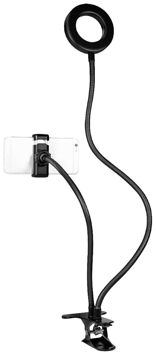 LogiLink Ring Light Ø 8,5cm Lichtstativ EEK E (A - G) inkl. Smartphonehalter