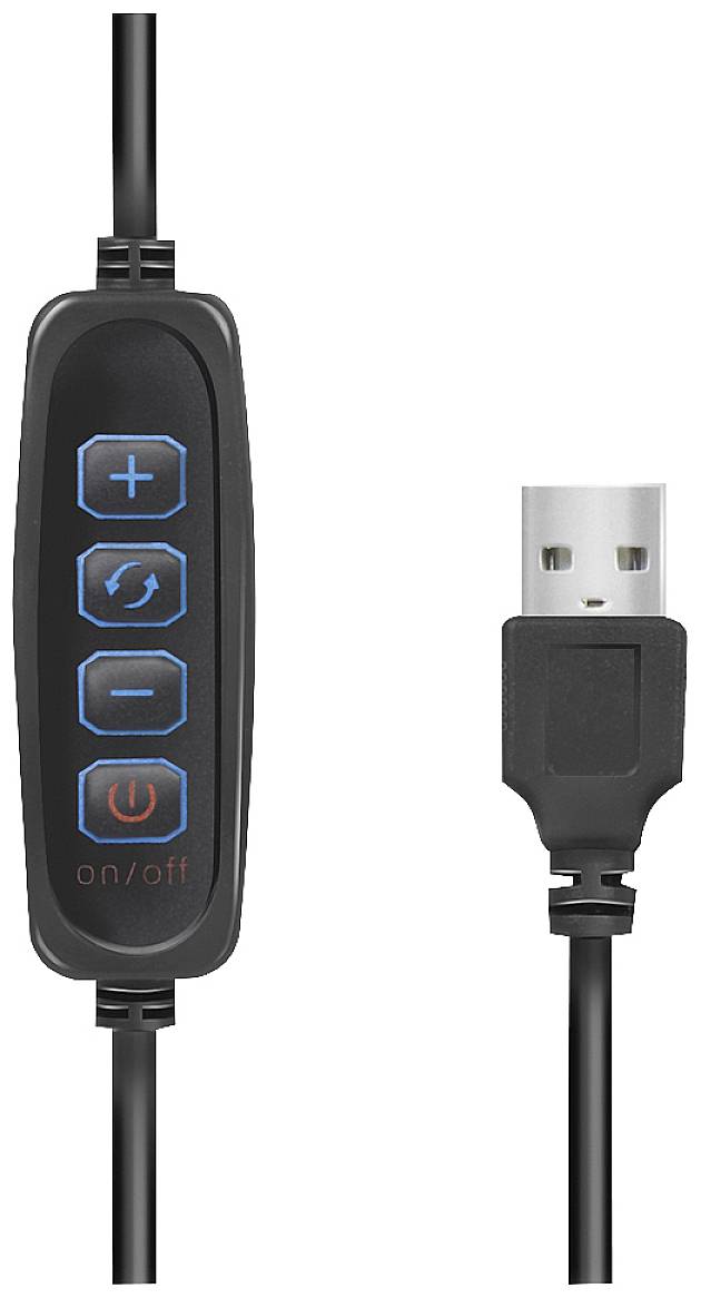 LogiLink Ring Light Ø 20 cm Lichtstativ EEK E (A - G) inkl. Smartphonehalter, Kugelkopf