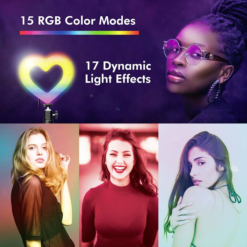 LogiLink Ring Light Heart Lichtstativ EEK E (A - G) Integriertes Stativ, Kugelkopf