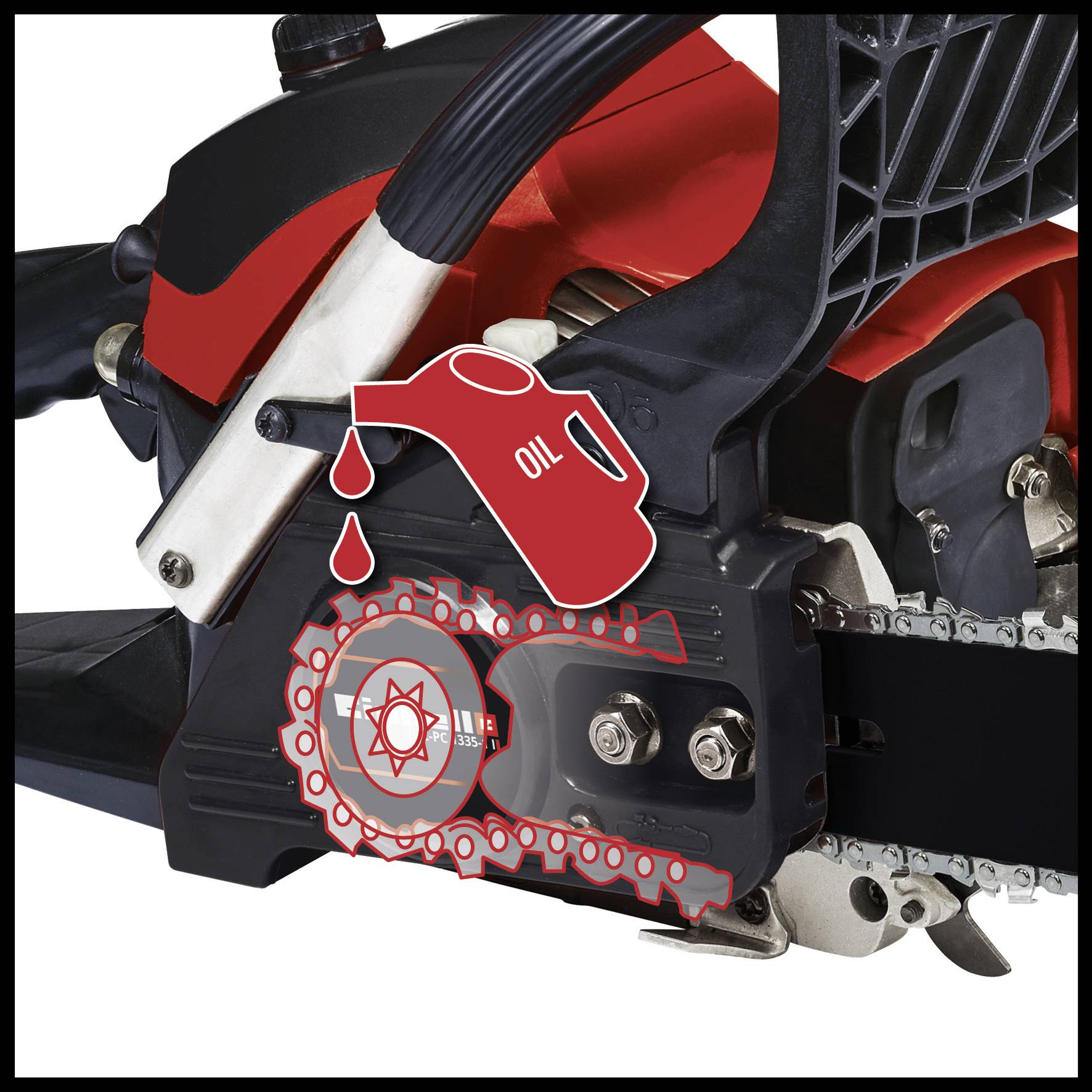 Einhell GC-PC 1335/1 I Benzin Kettensäge 1.3kW Schwertlänge 350mm