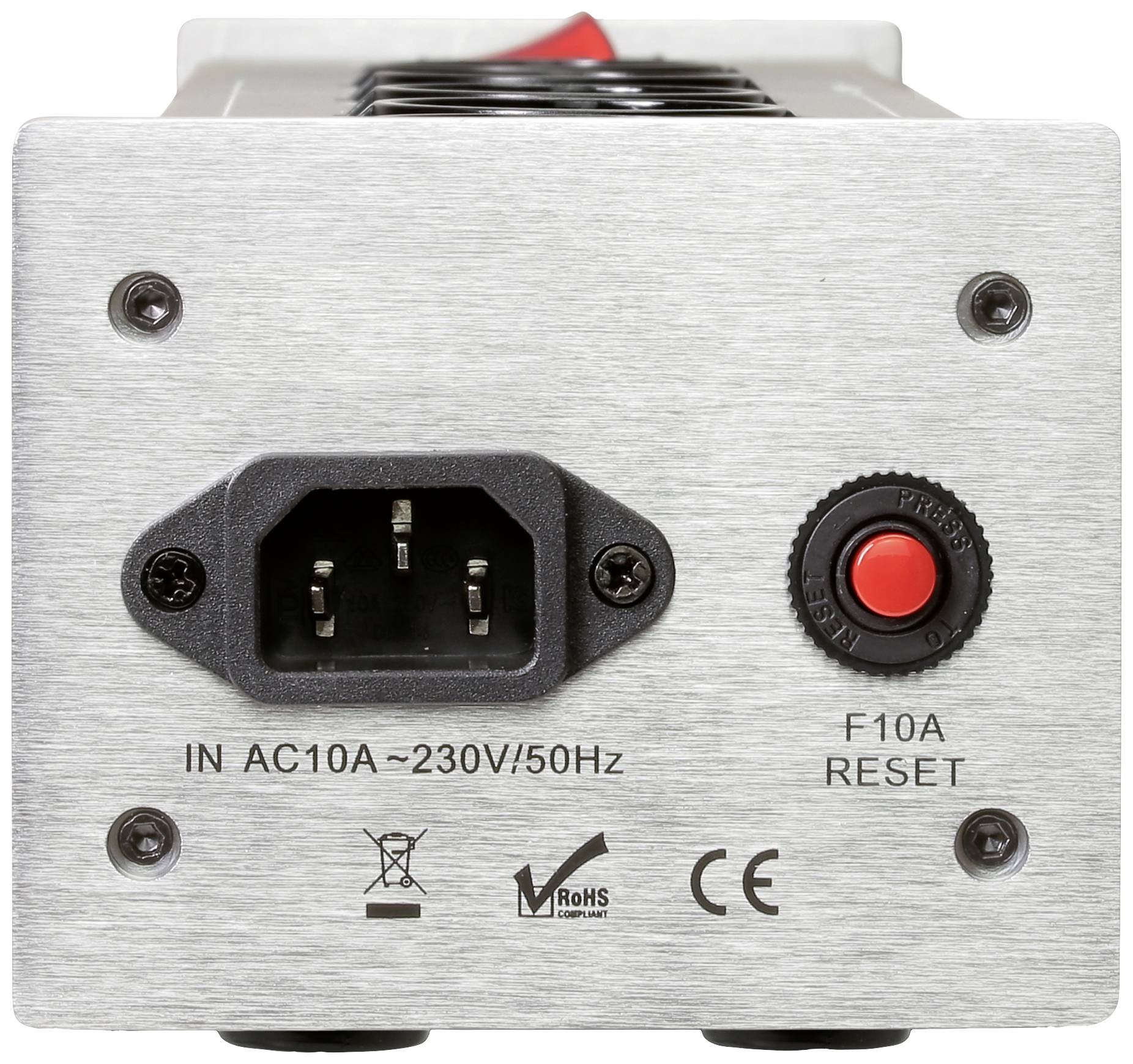 Dynavox 207682 Kaltgeräte-Steckdosenleiste Silber Kaltgerätestecker 1St.