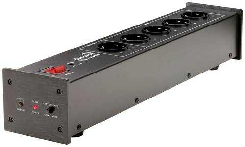 Sintron Distribution Gmbh - Dynavox HiFi-Netzfilter X2000 Mehrfach-Steckdose mit 5 Steckplätzen mit LED-Kontrollleuchte für korrekte Phasenlage und