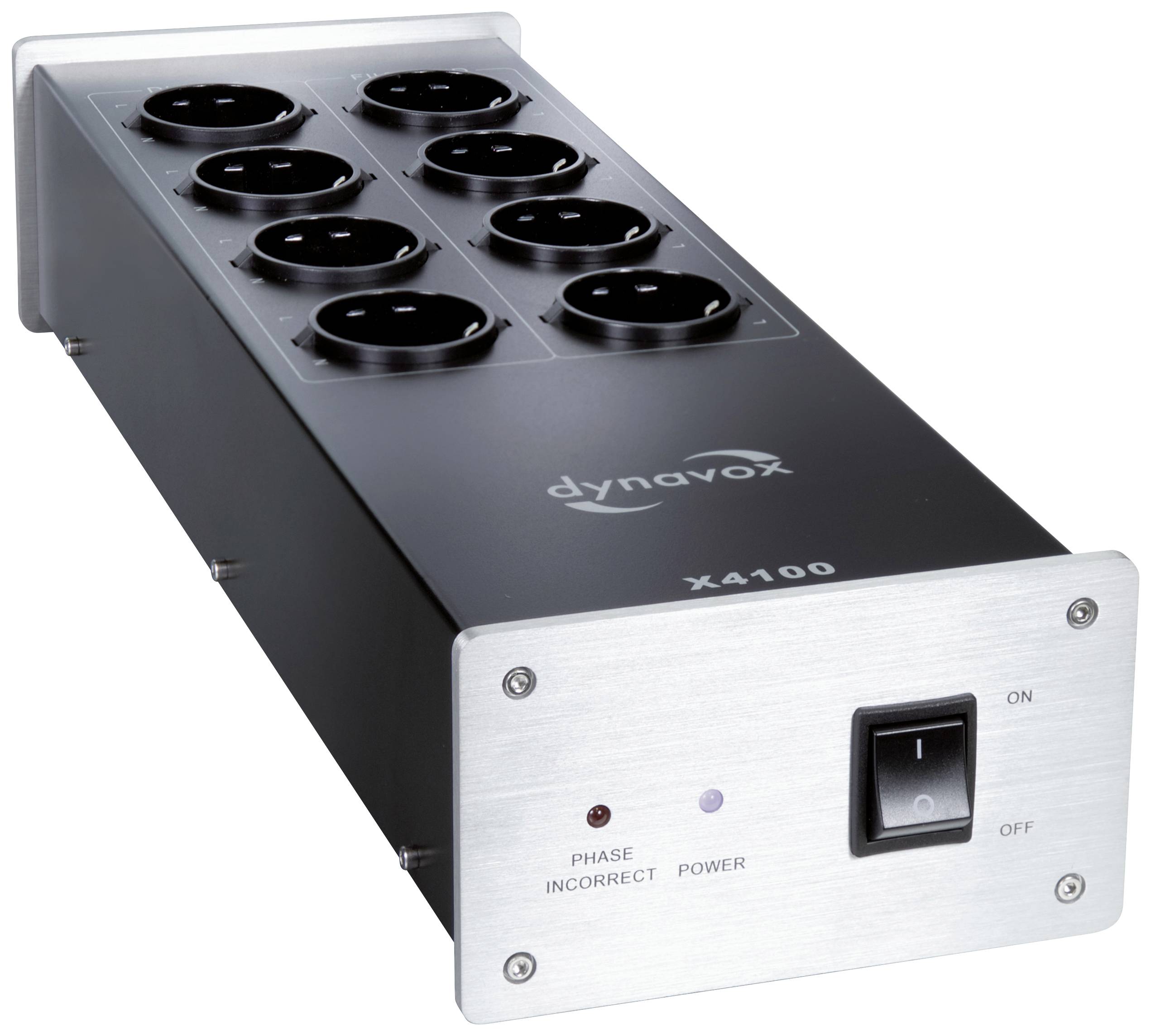 Dynavox 207411 Kaltgeräte-Steckdosenleiste Silber Kaltgerätestecker 1St.