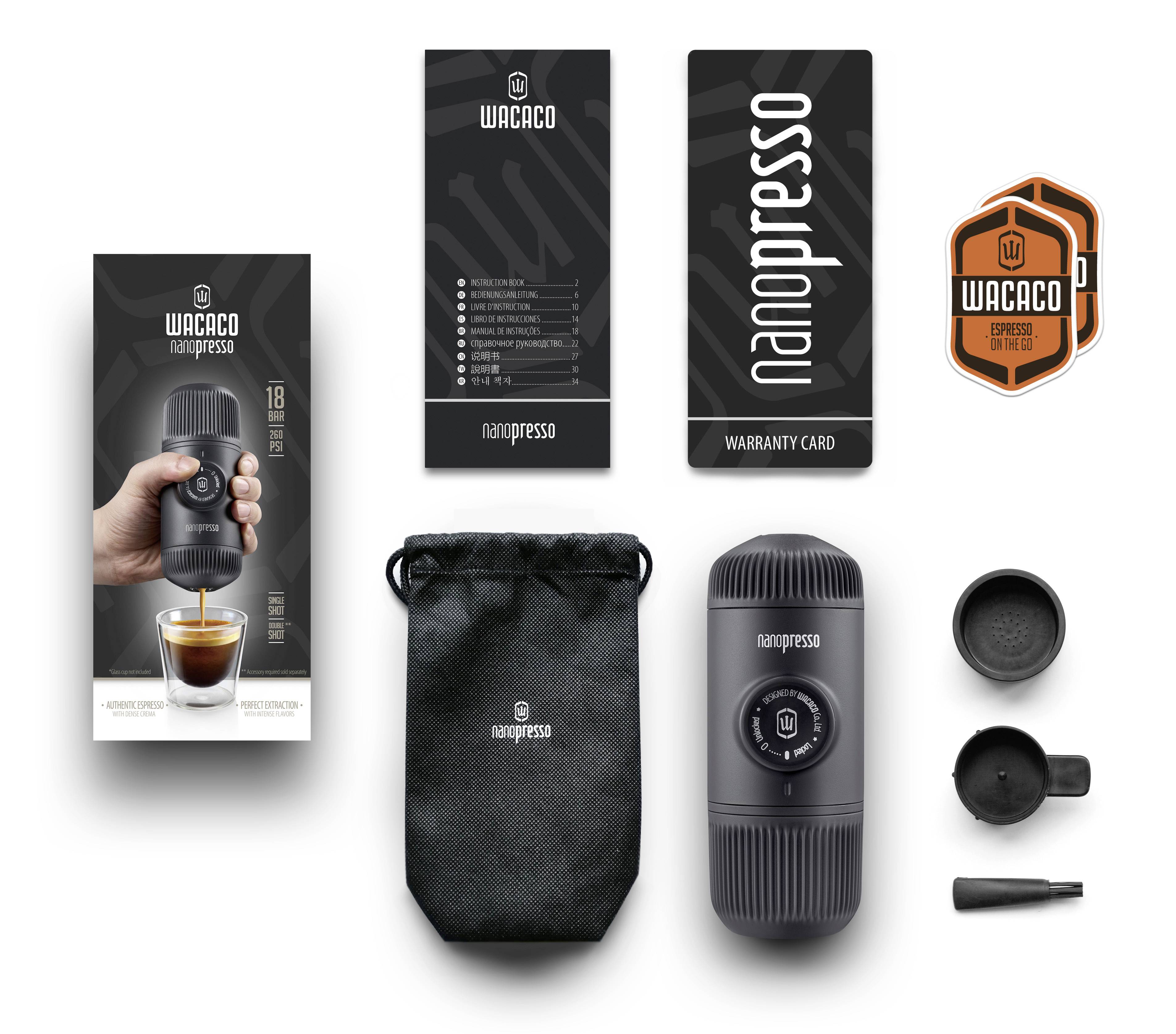 Wacaco Wac-Nano-GR Kaffeemaschine Grau