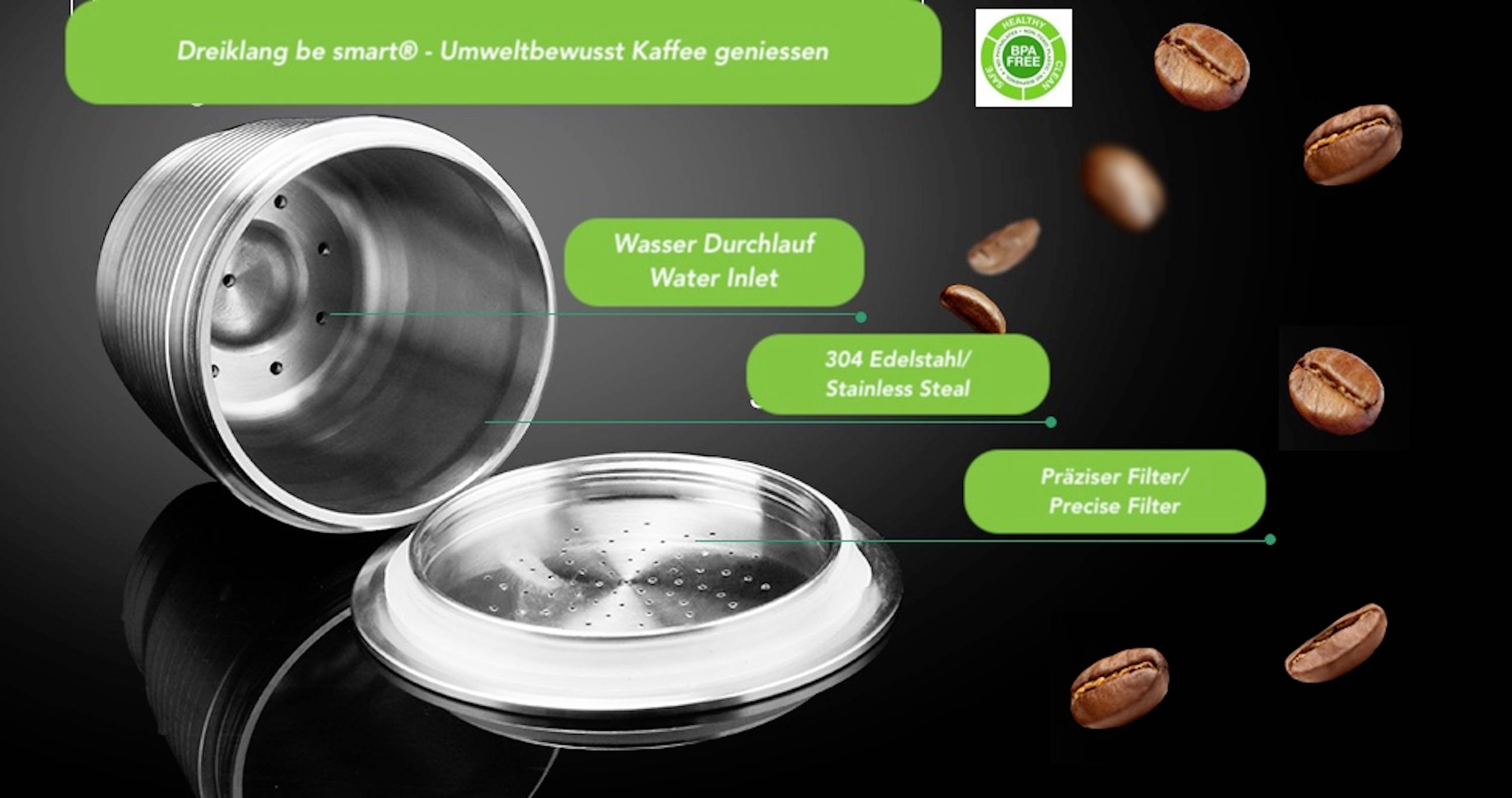 Dreiklang be smart Caf_Nes_1 3001 Mehrweg-Kaffeekapsel