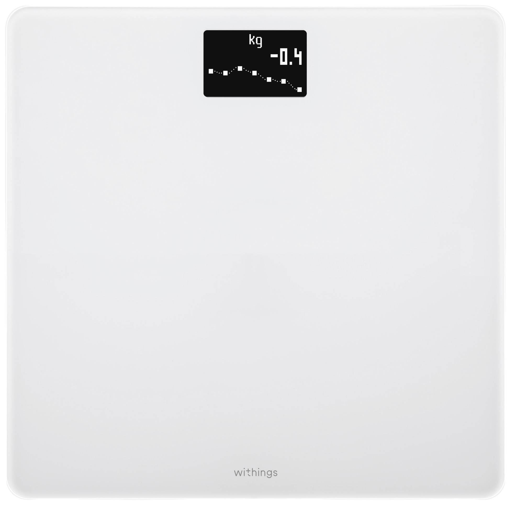 Withings Body Körperanalysewaage digital Wägebereich (max.)=180kg Weiß Mit Bluetooth, Wetteranzeige