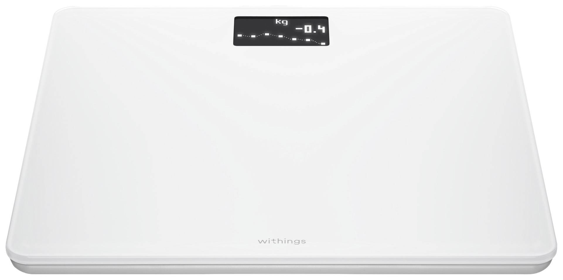 Withings Body Körperanalysewaage WBS06-White-All-Inter - NS digital Wägebereich (max.)=180 kg Weiß Mit Bluetooth, Wetteranzeige