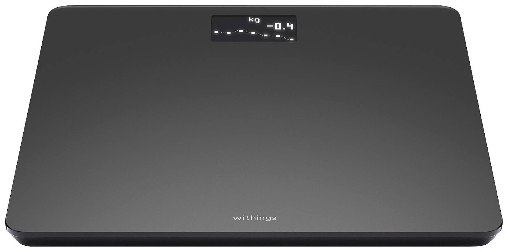 Withings Body Körperanalysewaage WBS06 black Wägebereich (max.)=180 kg Schwarz Mit Bluetooth, Wetteranzeige