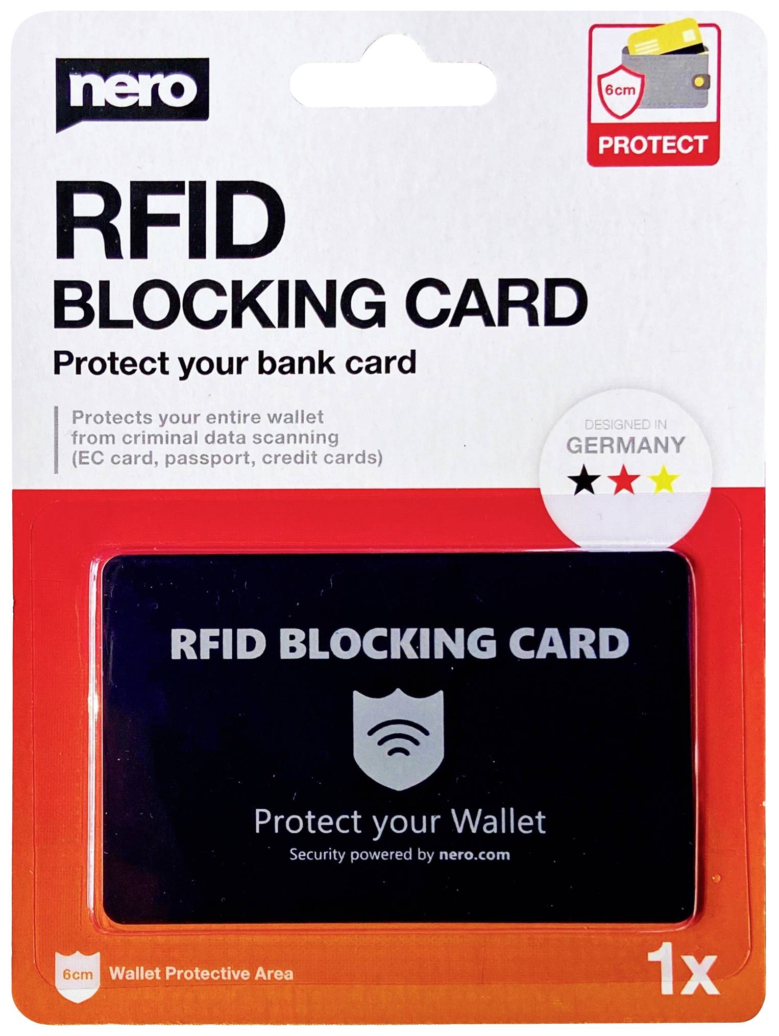 Nero RFID NFC Blocker Karte EMEA-33700001 Schwarz 1St.