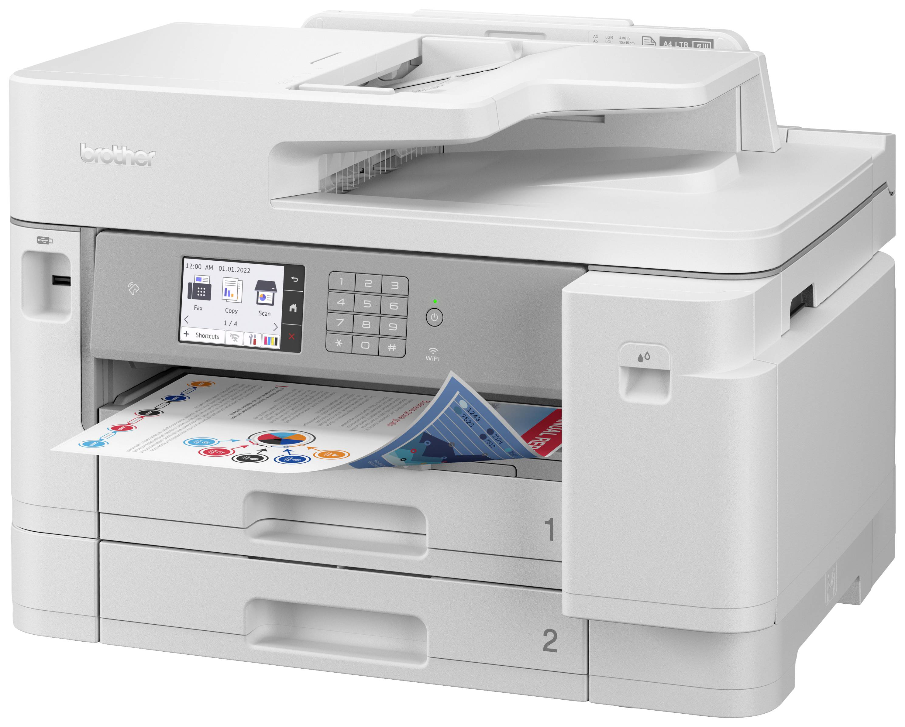 Brother MFC-J5955DW Multifunktionsdrucker Tintenstrahl Farbe A3 Drucker, Scanner, Kopierer, Fax Duplex, LAN, NFC, USB, WLAN, ADF