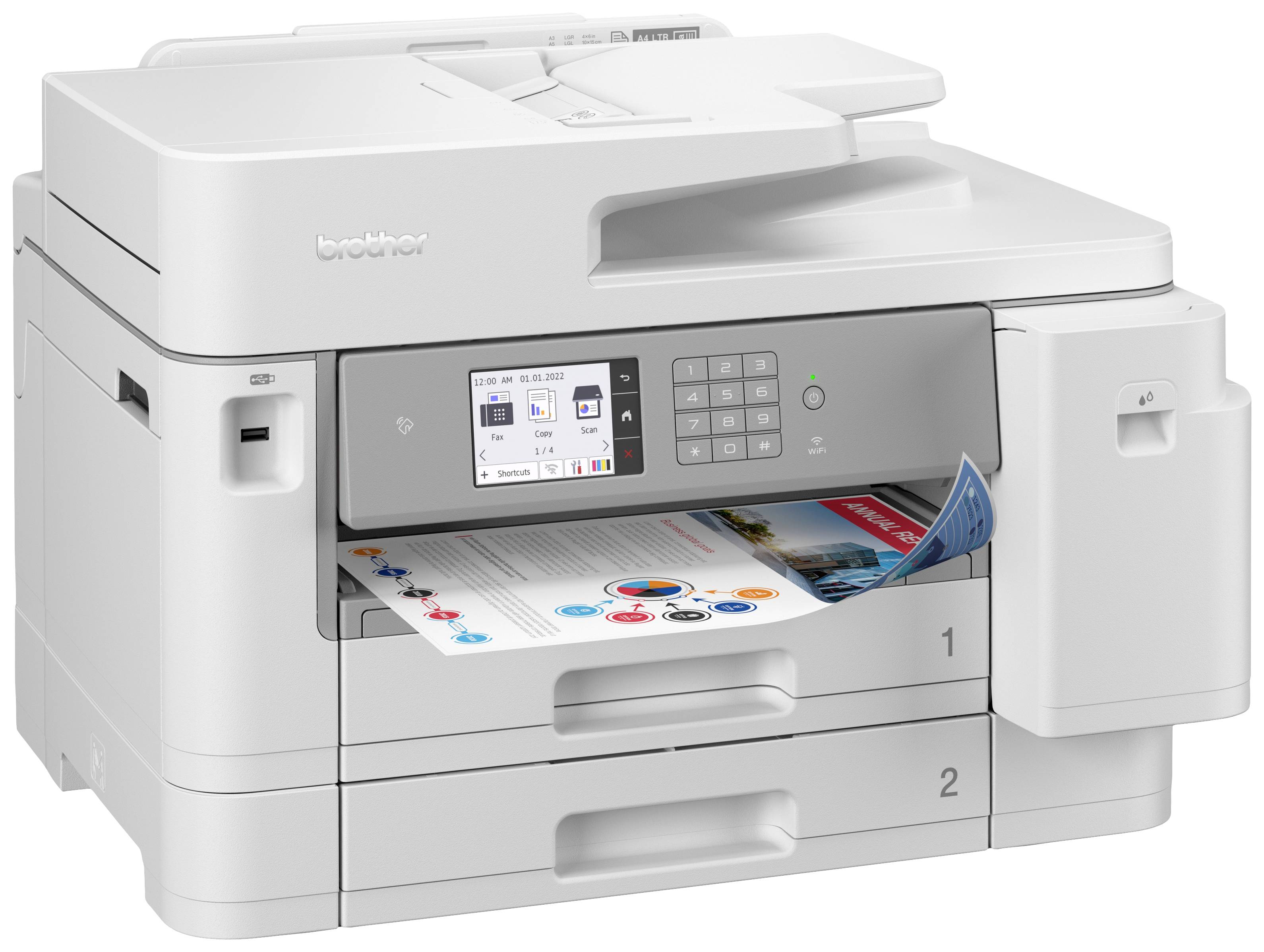 Brother MFC-J5955DW Multifunktionsdrucker Tintenstrahl Farbe A3 Drucker, Scanner, Kopierer, Fax Duplex, LAN, NFC, USB, WLAN, ADF