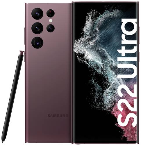 Samsung Galaxy S22 Ultra 5G Smartphone 128 GB 17.3 cm (6.8 Zoll) Burgund Android™ 12 Dual SIM  - Onlineshop Voelkner