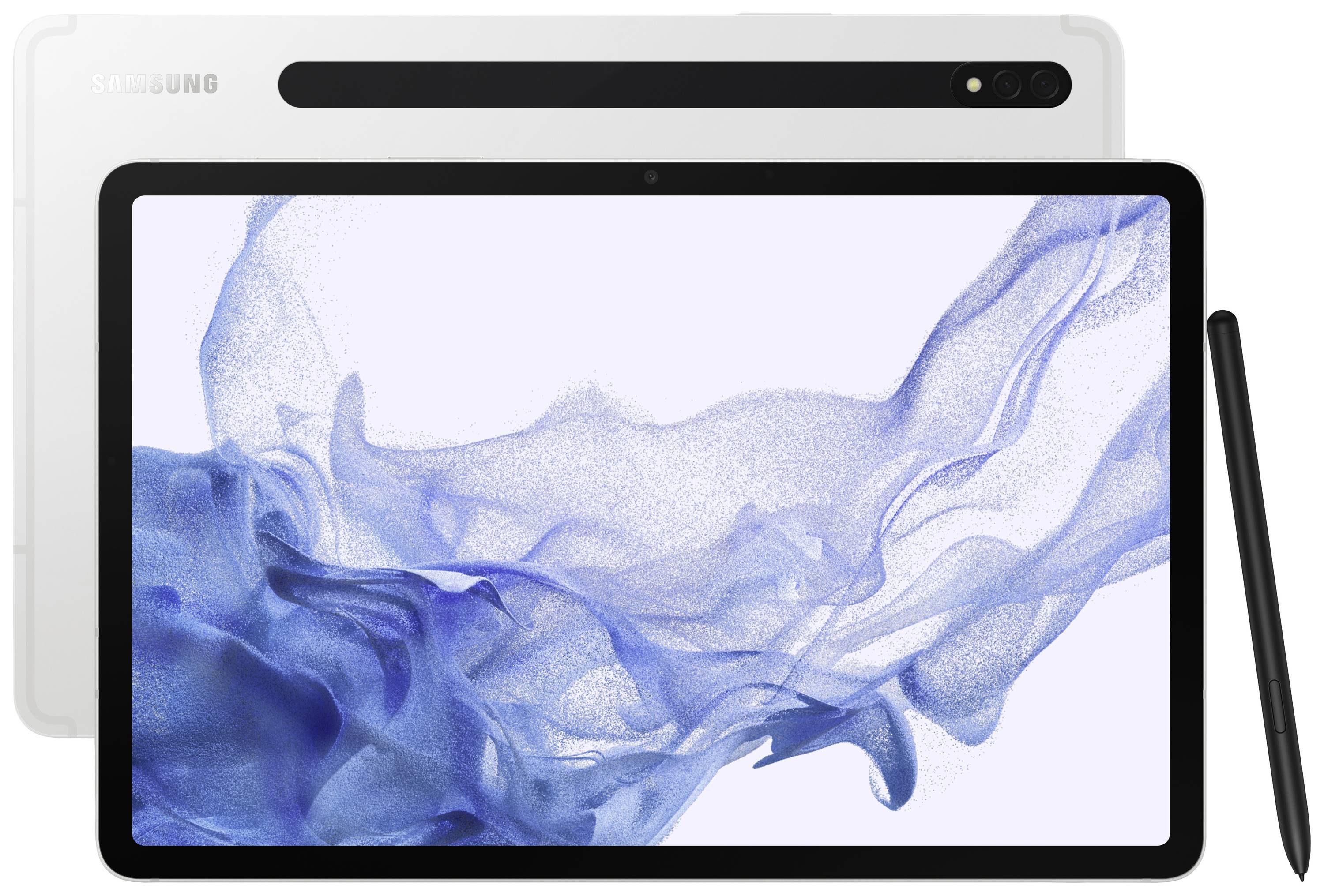 Samsung Galaxy Tab S8 WiFi 128 GB Silber Android-Tablet 27.9 cm (11 Zoll) 3.0 GHz, 2.5 GHz, 1.8 GHz