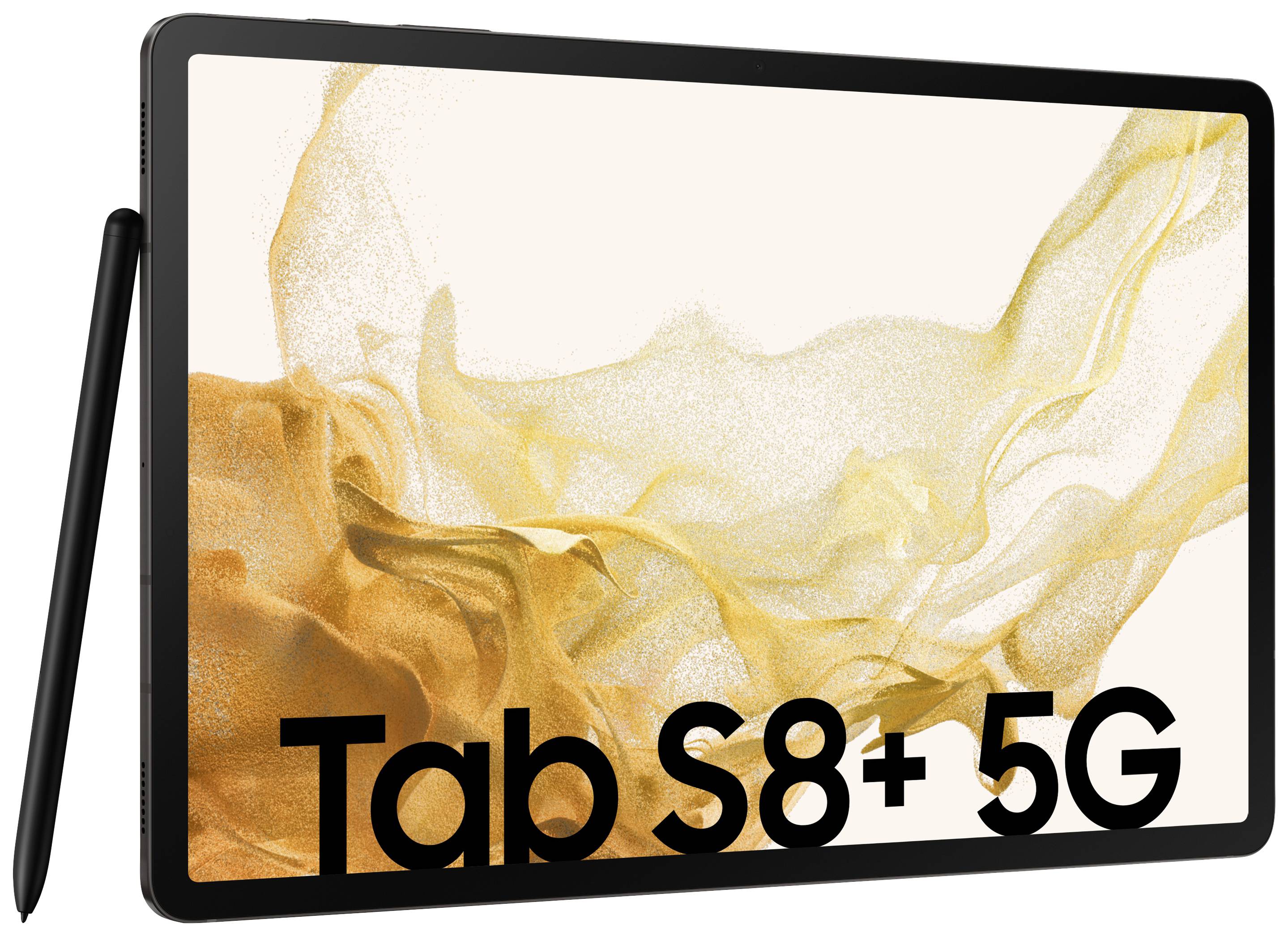Samsung Galaxy Tab S8+ 5G, LTE/4G, WiFi 256 GB Graphit Android-Tablet 31.5 cm (12.4 Zoll) 3.0 GHz, 2.5 GHz, 1.8 GHz Qualcomm® Snapdragon Android™