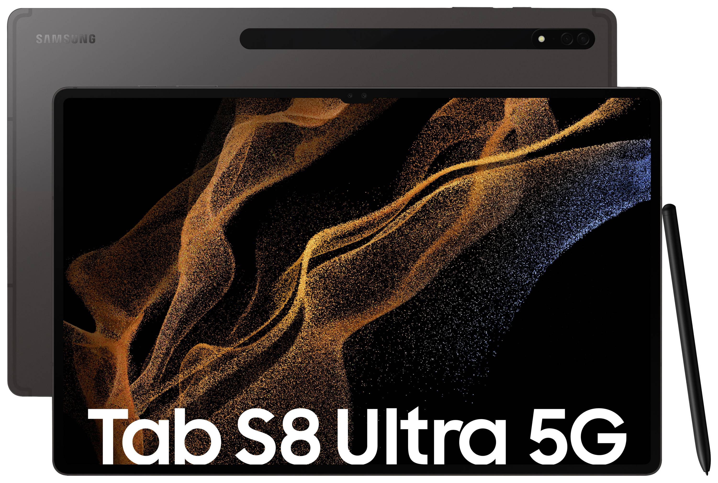 Samsung Galaxy Tab S8 Ultra 5G, LTE/4G, WiFi 512 GB Graphit Android-Tablet 37.1 cm (14.6 Zoll) 3.0 GHz, 2.5 GHz, 1.8 GHz Qualcomm® Snapdragon Andro