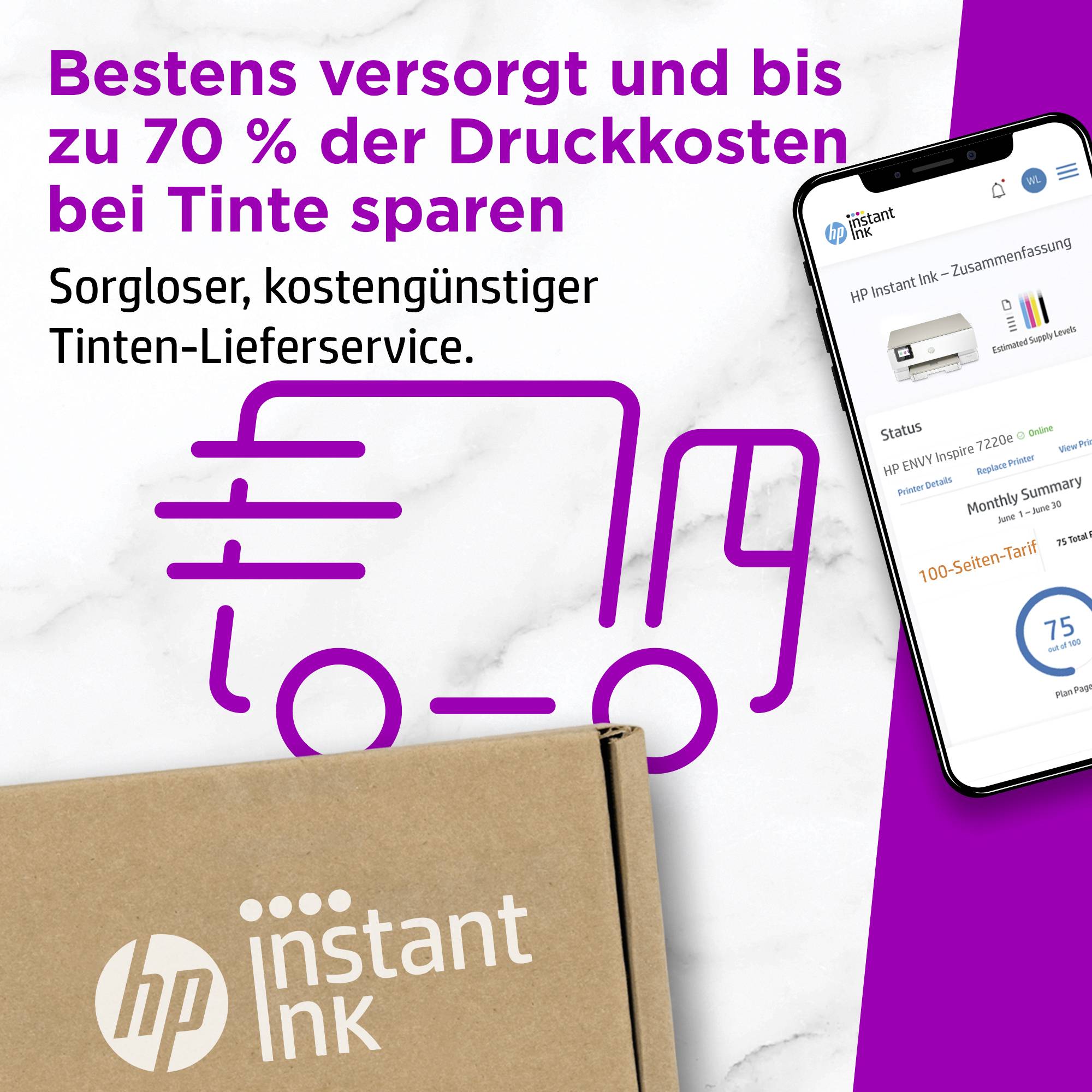 HP ENVY Inspire 7220e All-in-One HP+ Multifunktionsdrucker A4 Drucker, Scanner, Kopierer HP Instant Ink, Duplex, WLAN
