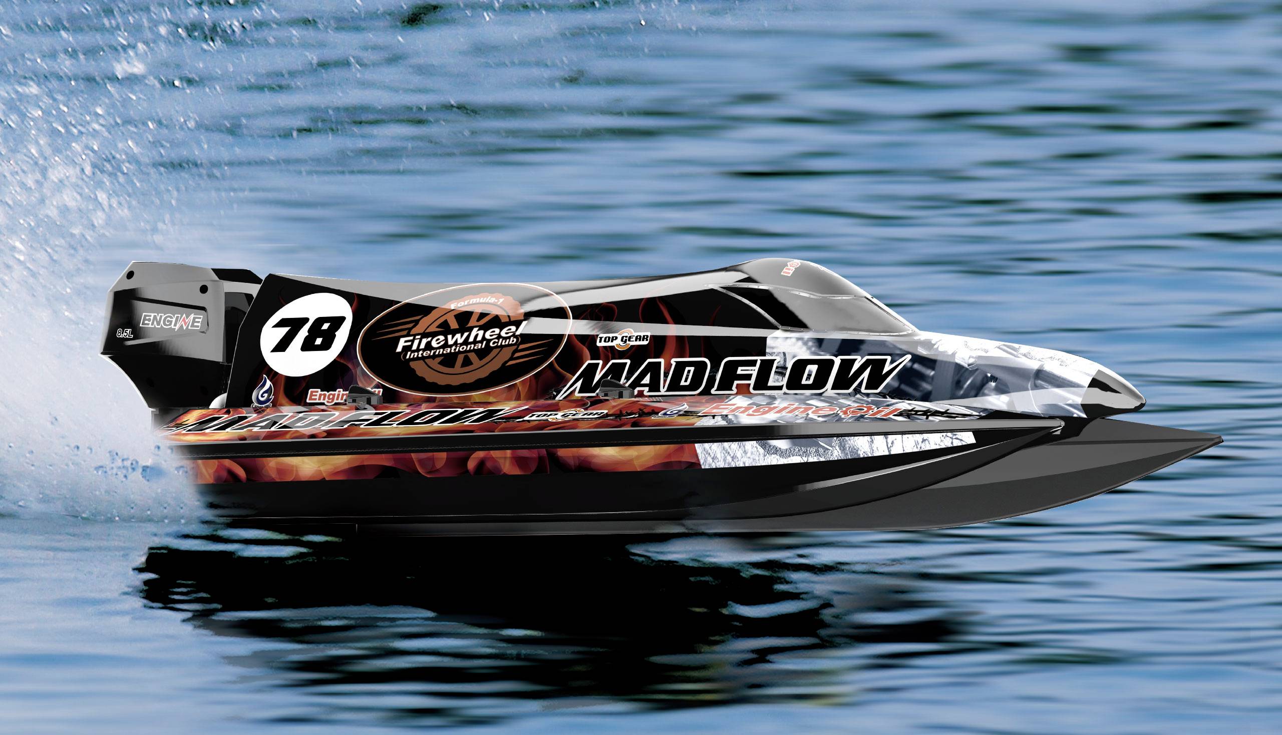 Amewi Mad Flow V3 F1 RC Motorboot RtR 590 mm