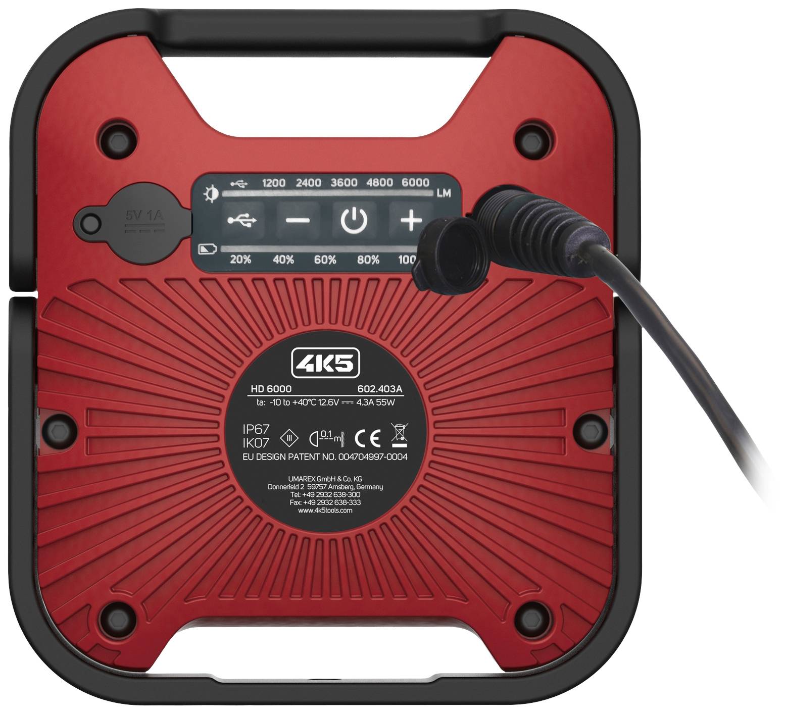 4K5 Tools HD 6000 HeavyDuty Light Baustrahler 6000 lm 602.403A