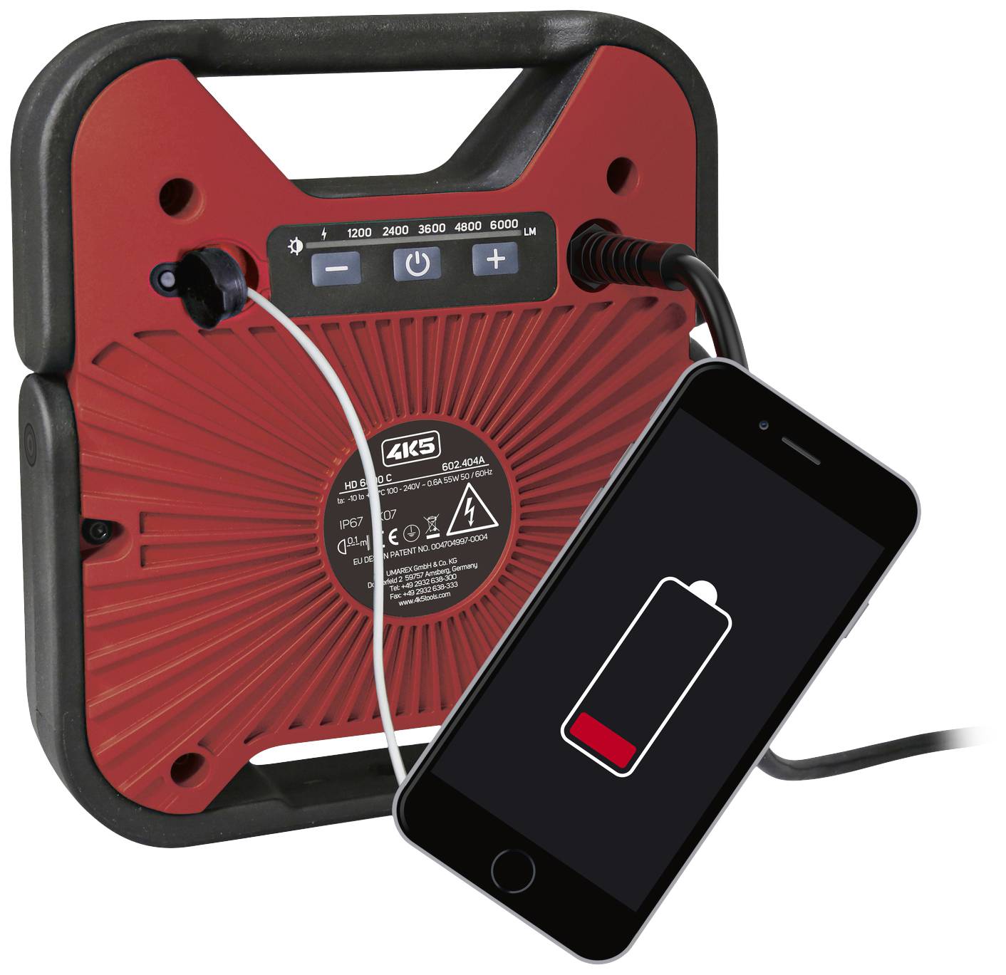 4K5 Tools HD 6000 C HeavyDuty Light Baustrahler EEK C (A - G) 6000lm 602.404A