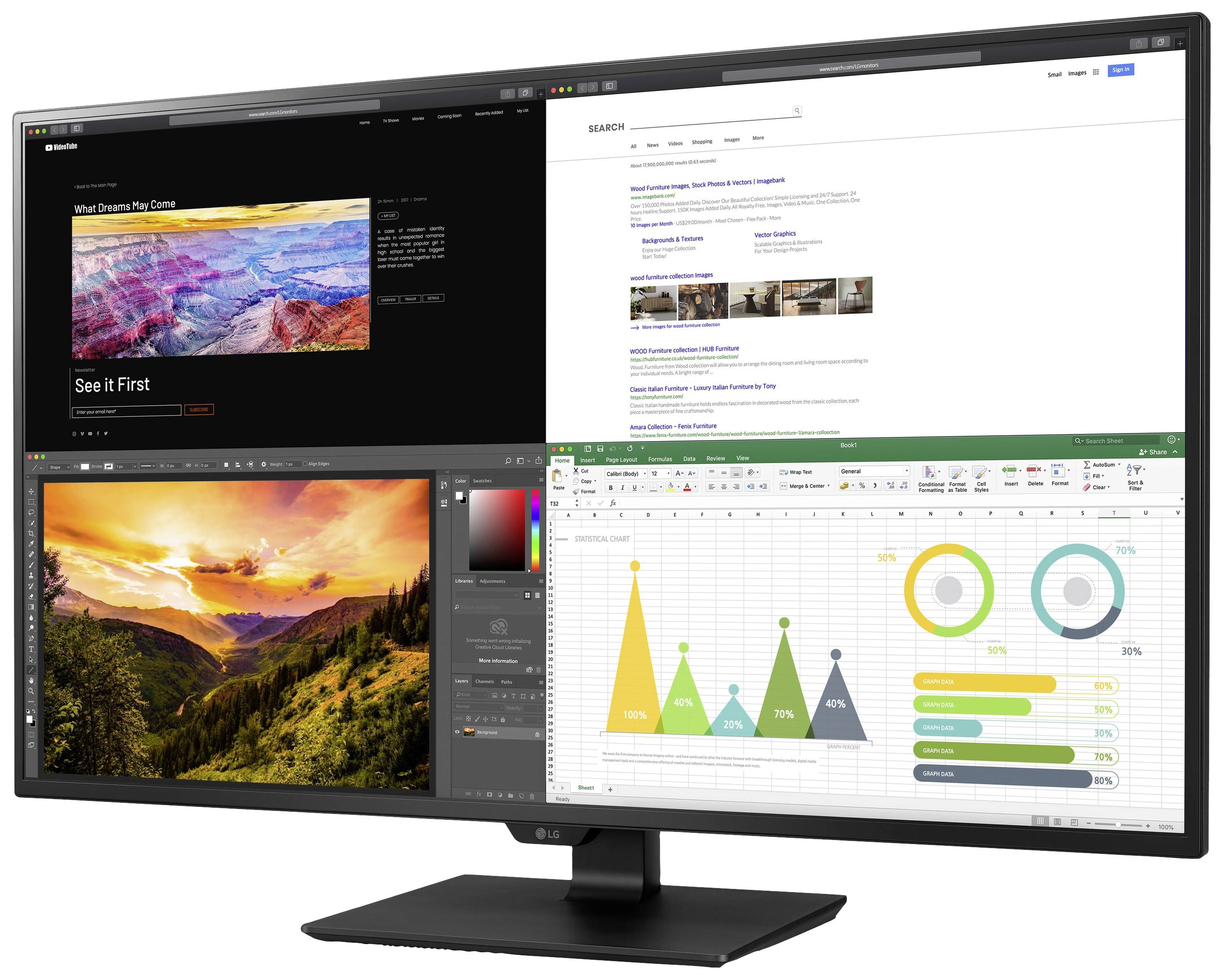 LG Electronics 43BN70U-B LED-Monitor EEK G (A - G) 108cm (42.51 Zoll) 3840 x 2160 Pixel 16:9 8 ms HDMI®, DisplayPort, USB-C®, USB