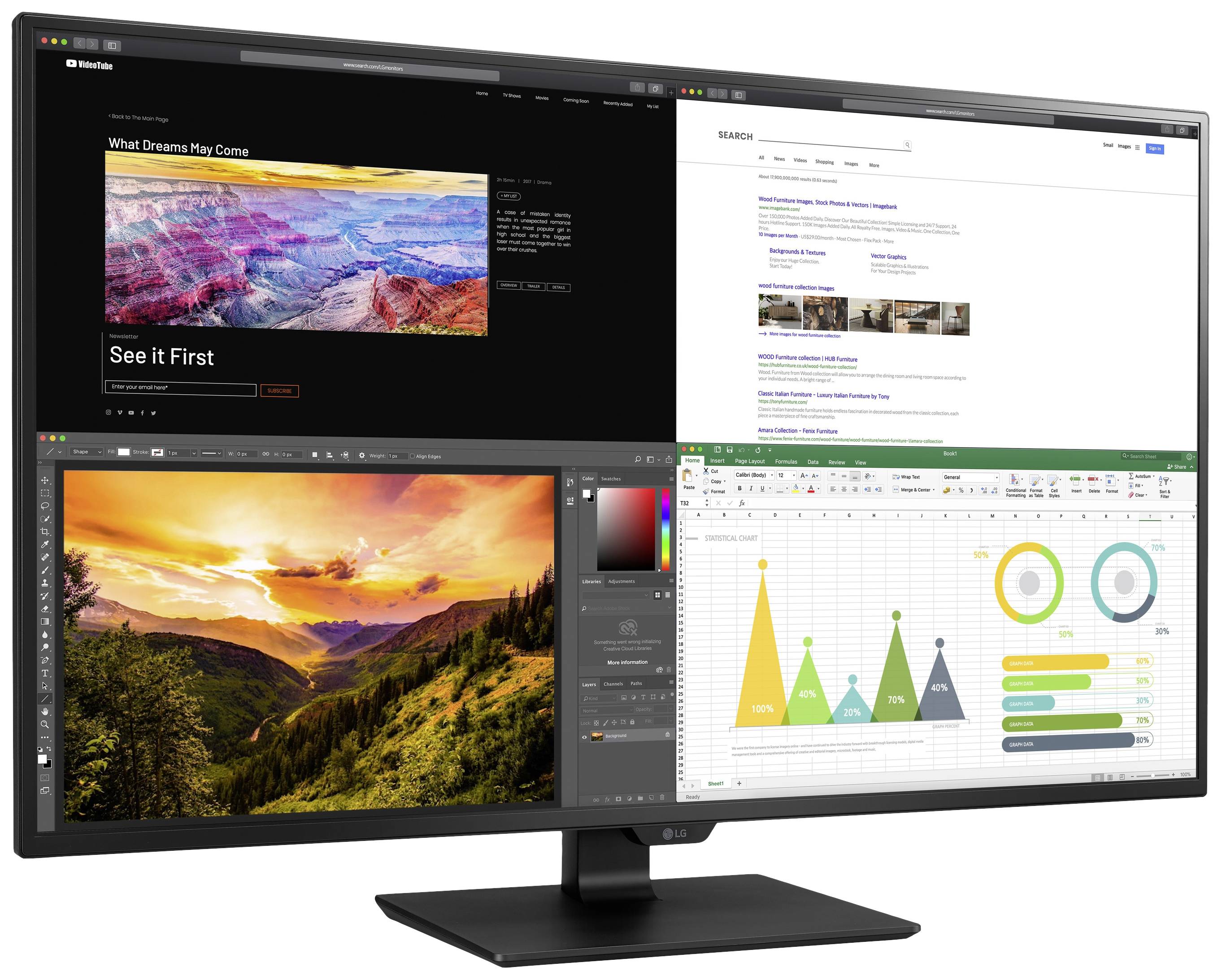 LG Electronics 43BN70U-B LED-Monitor EEK G (A - G) 108cm (42.51 Zoll) 3840 x 2160 Pixel 16:9 8 ms HDMI®, DisplayPort, USB-C®, USB