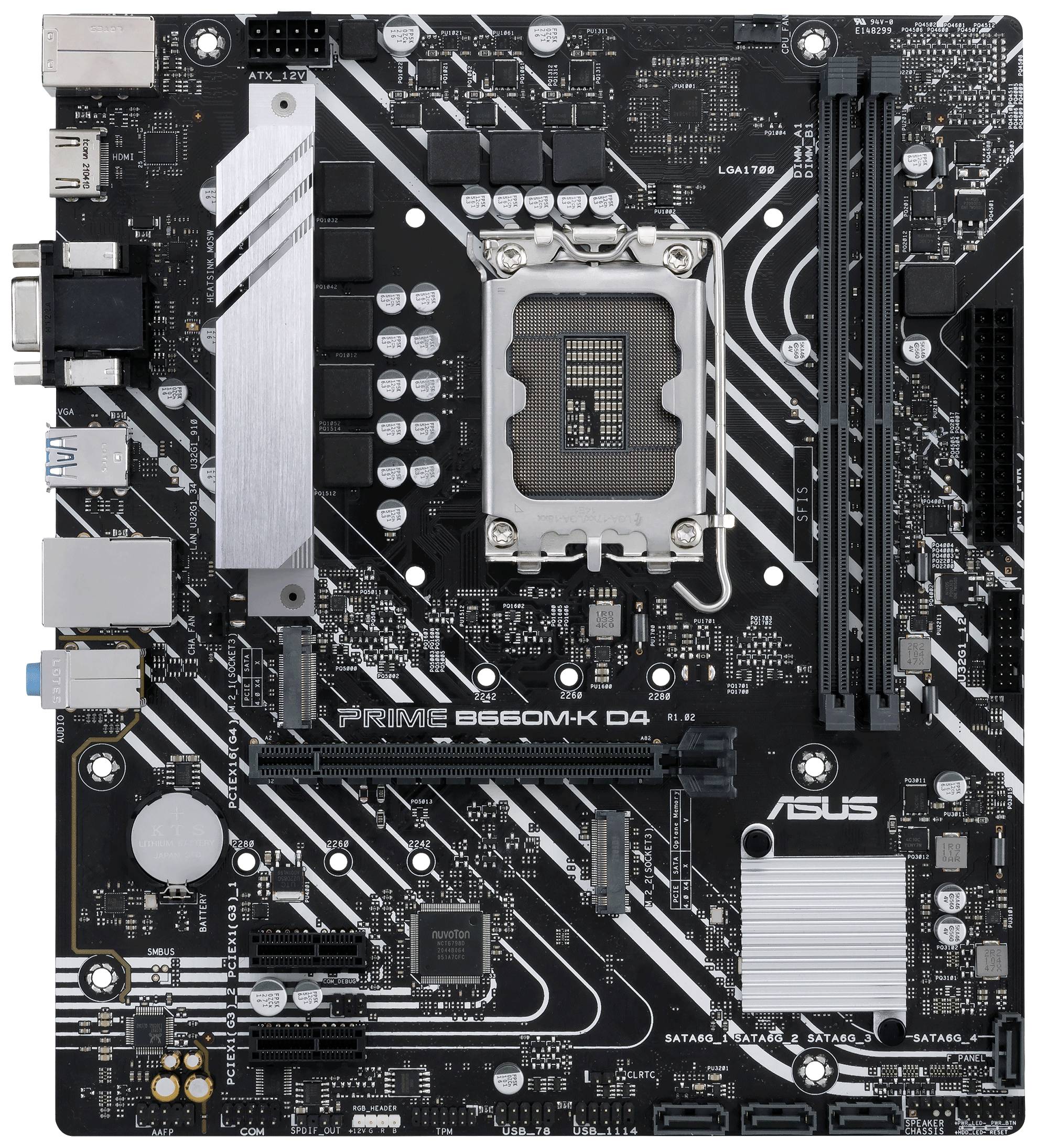 Asus PRIME B660M-K D4 Mainboard Sockel (PC) Intel® 1700 Formfaktor (Details) Micro-ATX