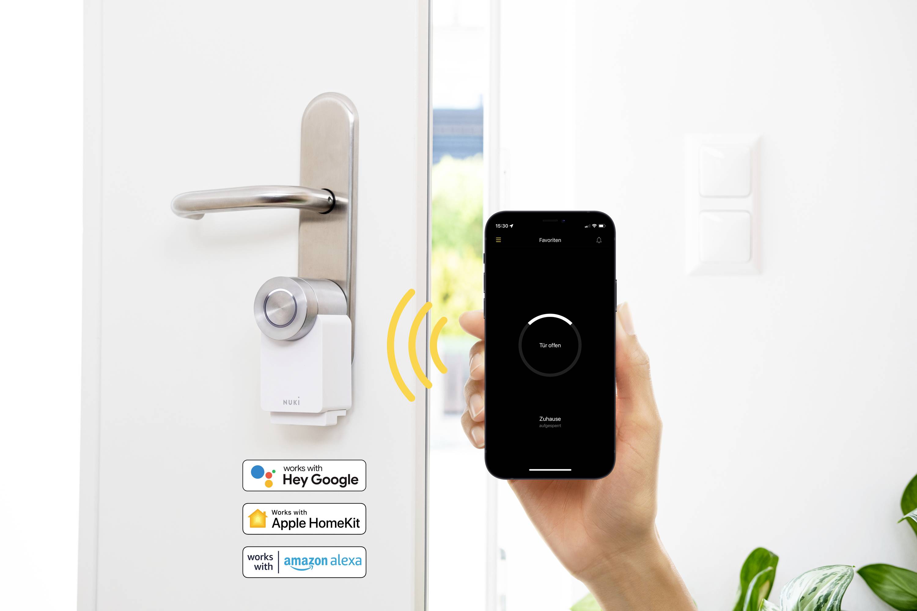 NUKI 220642 Türschlossantrieb SMARTLOCK 3.0 PRO WHITE Bluetooth-fähig