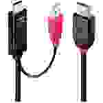 LINDY Anschlusskabel DisplayPort Stecker, HDMI-A Stecker, USB-A Stecker 0.50m Schwarz 41424 DisplayPort-Kabel