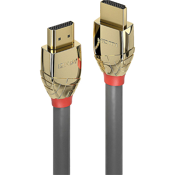 LINDY Anschlusskabel HDMI-A Stecker, HDMI-A Stecker 5.00 m Grau 37604 HDMI-Kabel