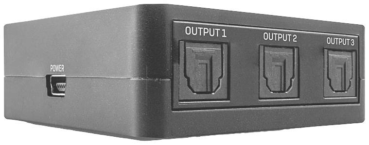 LINDY 70480 3 Port Toslink-Splitter Schwarz