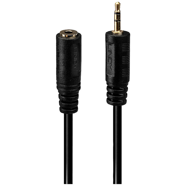 LINDY 35698 Klinke Audio Adapter [1x Klinkenstecker 2.5 mm - 1x Klinkenbuchse 3.5 mm] Schwarz