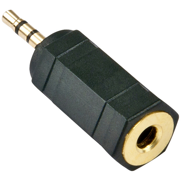 LINDY 35622 Klinke Audio Adapter [1x Klinkenstecker 2.5 mm - 1x Klinkenbuchse 3.5 mm] Schwarz