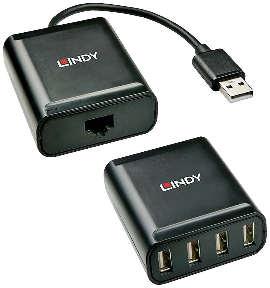 LINDY USB-A (USB 2.0) USB Extender über Netzwerkkabel RJ45