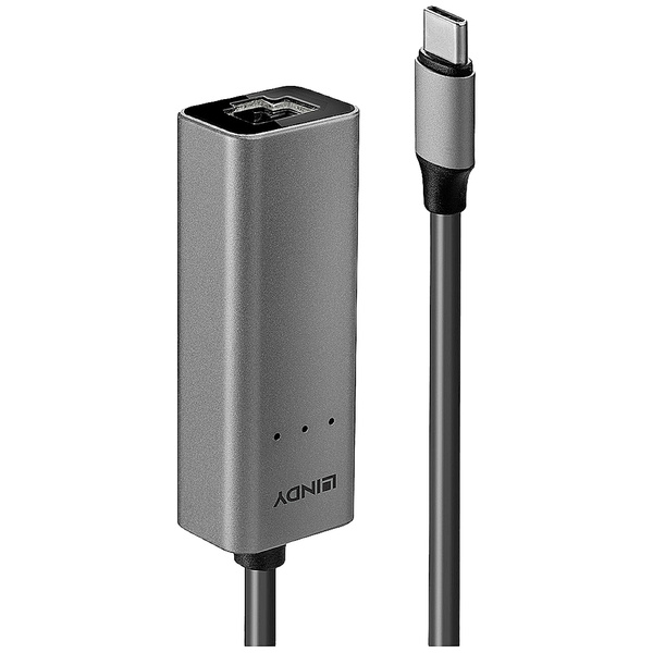 LINDY Netzwerkadapter 2.5 GBit/s USB-C® USB 3.1 (Gen 1), Gigabit-LAN (1/2.5 Gbit/s), RJ45