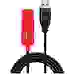 LINDY USB-Kabel USB 2.0 USB-A Stecker, USB-A Buchse 30.00 m Schwarz, Rot 42923