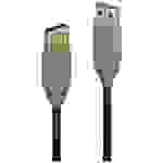 LINDY USB-Kabel USB 3.2 Gen1 (USB 3.0 / USB 3.1 Gen1) USB-A Stecker, USB-A Stecker 0.50m Schwarz 36750