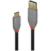 LINDY USB-Kabel USB 3.2 Gen2 (USB 3.1 Gen2) USB-C® Stecker, USB-A Stecker 0.50 m Schwarz, Grau 3691