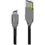 LINDY USB-Kabel USB 3.2 Gen2 (USB 3.1 Gen2) USB-C® Stecker, USB-A Stecker 0.50m Schwarz, Grau 36910