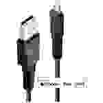 LINDY USB-Kabel USB 2.0 Apple Lightning Stecker, USB-A Stecker 3.00m Schwarz 31293