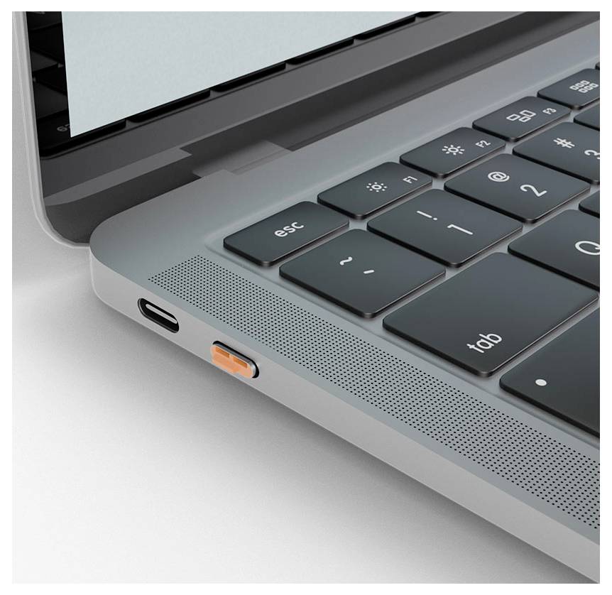 LINDY USB-C® Port Schloss 4er Set Orange inkl. 1 Schlüssel 40428