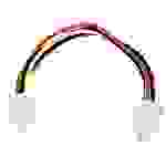 LINDY Strom Verlängerungskabel [1x ATX-Strom-Stecker 4pol. - 1x ATX-Strom-Buchse 4pol.] 0.30m Mehrfarbig