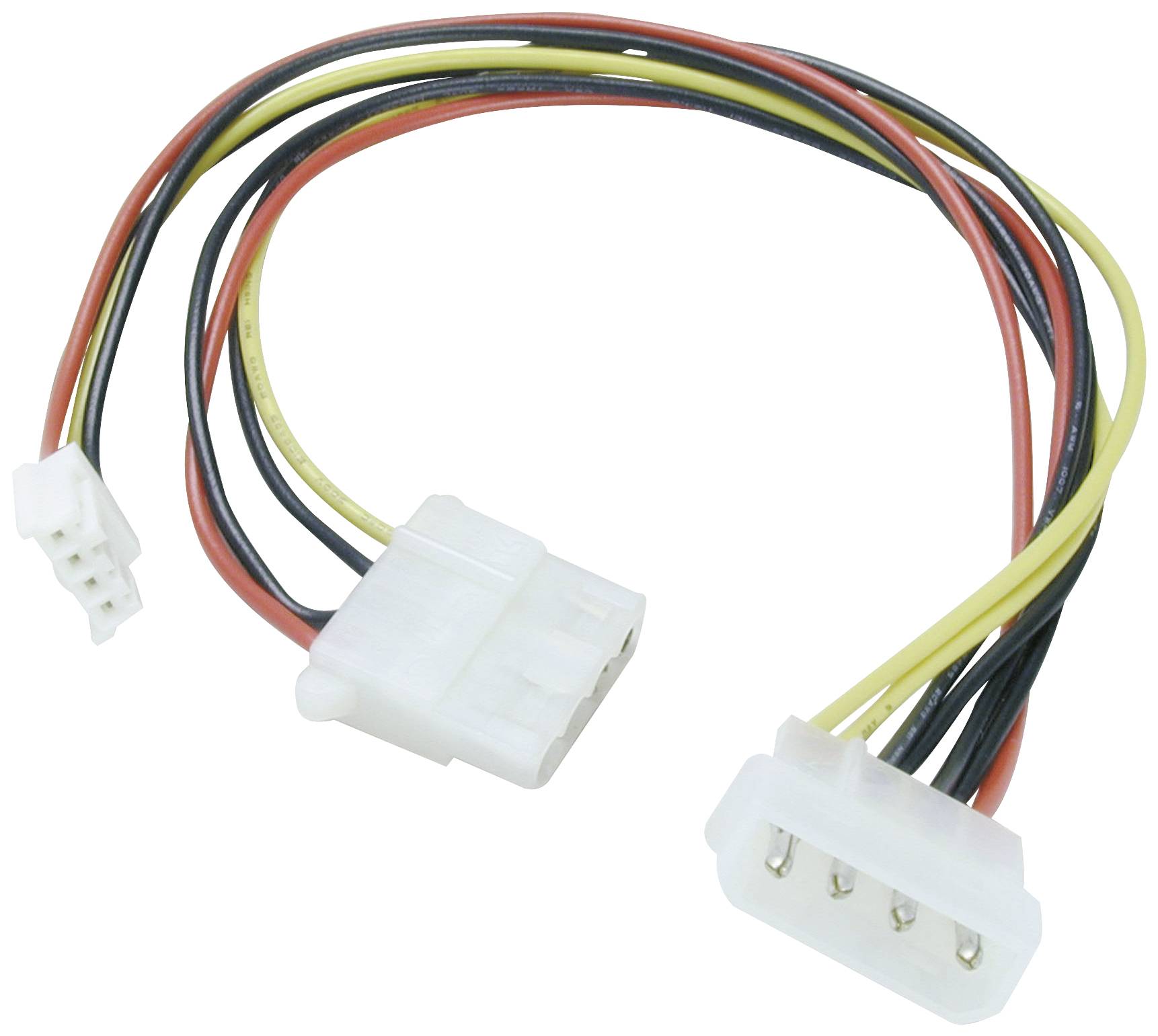 LINDY Strom Y-Adapter [1x IDE-Strom-Stecker 4pol. - 1x IDE-Strom-Buchse 4pol.] 0.25 m Mehrfarbig