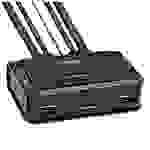 LINDY KVM-Umschalter Display-Port Maus, Tastatur 4096 x 2160 Pixel