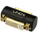 LINDY 41233 DVI Adapter [1x DVI-Buchse 24+5pol. - 1x DVI-Buchse 24+5pol.] Schwarz