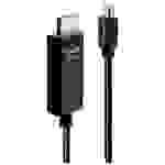 Câble de raccordement LINDY Fiche mâle Mini DisplayPort, Fiche mâle HDMI-A 1.00 m noir 40921 Câble DisplayPort